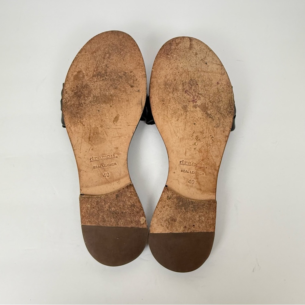 Dragon Diffusion Handcrafted Leather Sandals in B… - image 4